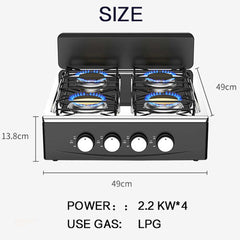OE-441 European 4-Burner Gas Stove