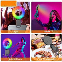 U20 PRO Ring Selfie Light RGB Clip LED Fill