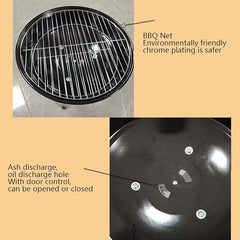 Large Charcoal Barbecue with Wheels
