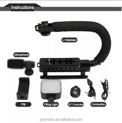AY-49U U-Shaped Video Making Handheld Stabilizer Kit