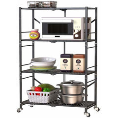 Adjustable 4-Layer Kitchen and Bedroom Storage Rack