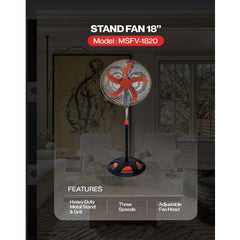MSFV-1820 18" Luxury Stand Fan