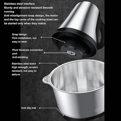 2-in-1 Stainless Steel Electric Meat Grinder