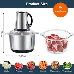 2-in-1 Stainless Steel Electric Meat Grinder