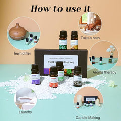 6-Pack Essential Oils Set - 10mL Bottles