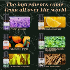 6-Pack Essential Oils Set - 10mL Bottles