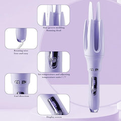 2-in-1 Electric Hair Styler Rotating Curling
