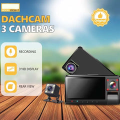 DX-3617 3-Channel Dash Cam. Front