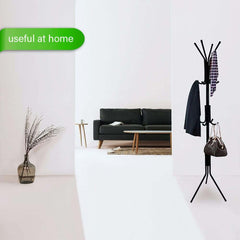 12-Hook Coat Rack Stand Wrought Iron