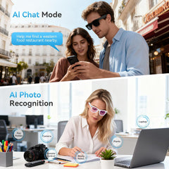 AI Smart Glasses with 8MP 2K HD Camera