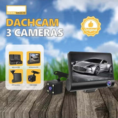 DX3618 3-Channel Car Dashcam. 4" HD display