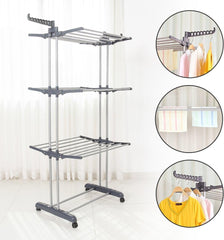 Foldable Rolling Laundry Drying Rack