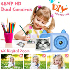 Kids Instant Print Camera 1080P Digital