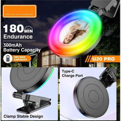 U20 PRO Ring Selfie Light RGB Clip LED Fill