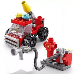 6-in-1 Fire Brigade Truck Building Blocks Set