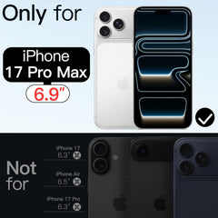 Crystal Clear Case for iPhone 17 Pro Max 6.3"