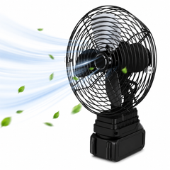 Cordless Metal Desk Fan 8-Inch with Removable Rechargeable Battery