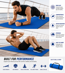 Blue 6MM Non-Slip Yoga Mat