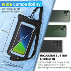 Waterproof Phone Pouch, IPX8 Waterproof Cell