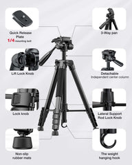 2-in-1 Aluminum Camera Tripod