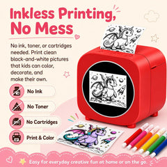 AI Voice Thermal Printer for Kids with HD Screen