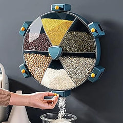 Wall-Mounted 6-Grid Dry Food Dispenser