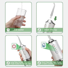 Portable Cordless Water Flosser with 220ml Water Tank