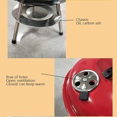 Large Charcoal Barbecue with Wheels