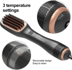 2-in-1 Hot Air Brush Hair Dryer