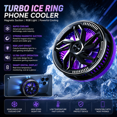 Turbo Ice Ring Magnetic Semiconductor Phone Cooler with RGB Lighting