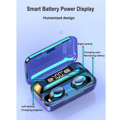 F9-5 Bluetooth Earbuds with 3500mAh Power Bank