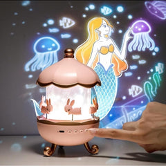 Bunny Carousel Night Light Projector with Star Sky Projection