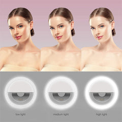 Rechargeable Clip-on Selfie Ring Light