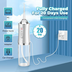 Portable Cordless Water Flosser with 220ml Water Tank