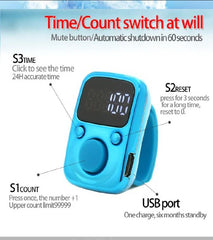 Digital LED Hand Tally Counter - Rechargeable