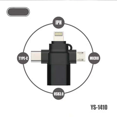 YS-1410 3-in-1 OTG Adapter USB 3.0, SD/TF