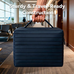Navy Blue Foldable Travel Makeup Organizer