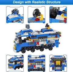 6-in-1 City SWAT Police Vehicle Building