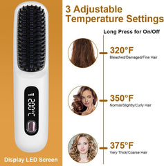Wireless Hair Straightening Comb
