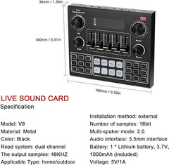 Elite V9 Sound Card & BM800 Pro Microphone