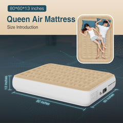 Air Mattress Queen with Built-in Pump
