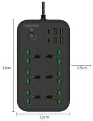 Protector Power Strip – 3000W, 6 Outlets