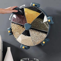 Wall-Mounted 6-Grid Dry Food Dispenser