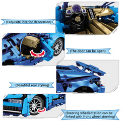 Classic Pull Back Super Sports Car DIY Bricks Set
