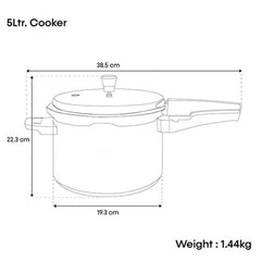 7.5 Liter Pressure Cooker with Outer Lid