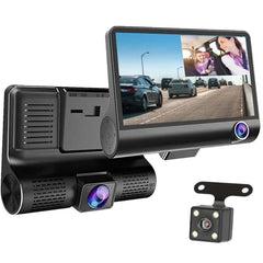 DX3618 3-Channel Car Dashcam. 4" HD display