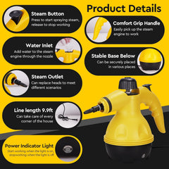 Powerful Pressurized Handheld Steam Cleaner
