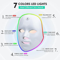 7-Color LED Light Therapy Face Mask